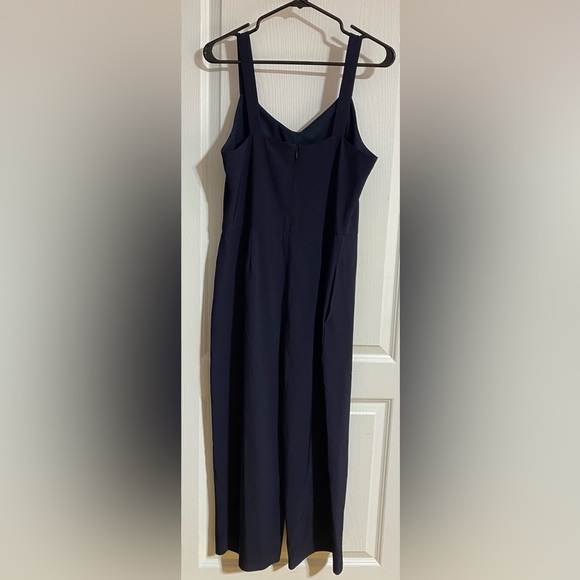 Everlane Japanese GoWeave Slip Sleeveless Pockets V Neck Navy Jumpsuit Size 4 - Picture 8 of 12